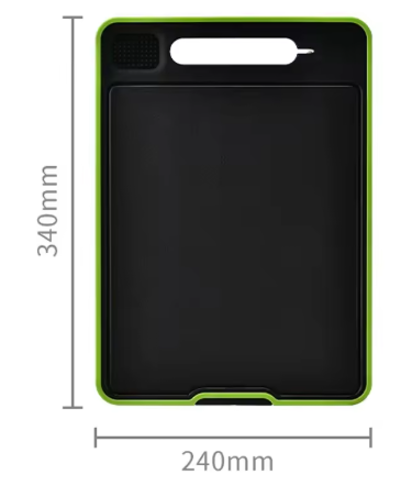 4-in-1 Foldable Cutting Board – Double-Sided, Aluminum, Sharpener & Garlic Grinder